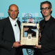 Cofounder of MakerBot Industries Bre Pettis shows off the MakerBot Cupcake CNC at a Wired conference in 2010.